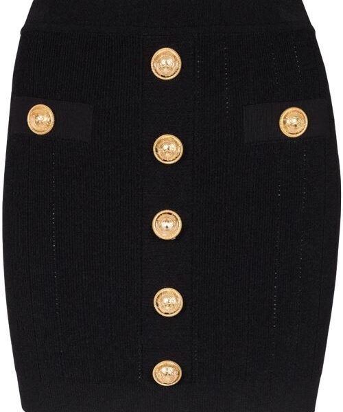 BUTTONED KNITTED SKIRT