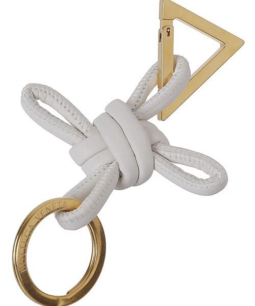TRIANGLE LEATHER KEY RING
