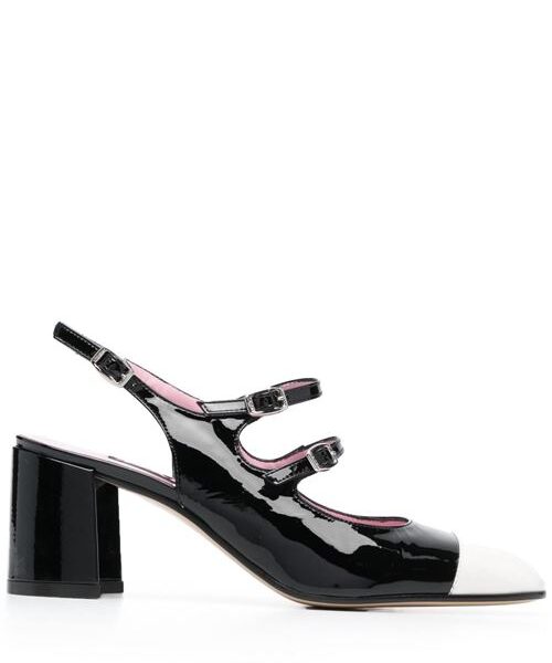 PAPAYA PATENT LEATHER SLINGBACK PUMPS