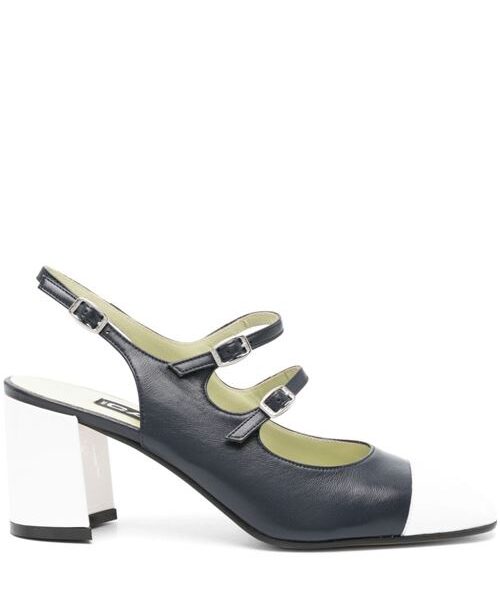 PAPAYA LEATHER SLINGBACK PUMPS