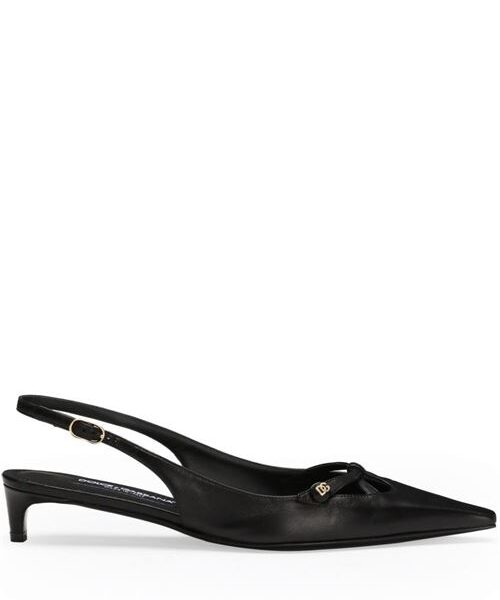 LEATHER SLINGBACK PUMPS