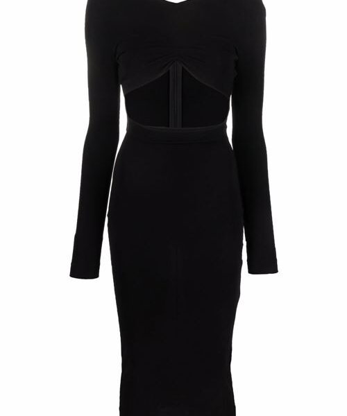 CUT-OUT PENCIL MIDI DRESS