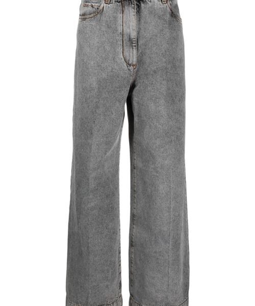 WIDE LEG COTTON JEANS
