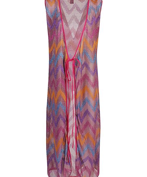 QUADRIFOGLIO PRINTED LONG DRESS