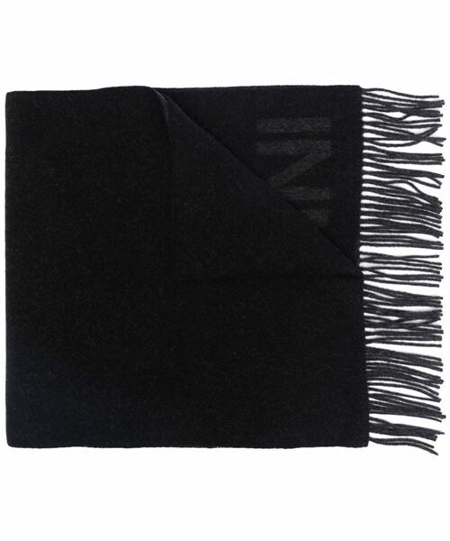 LOGO ORGANIC WOOL SCARF