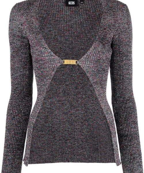 LOGO LUREX CARDIGAN