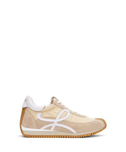 FLOW RUNNER NYLON AND SUEDE SNEAKERS
