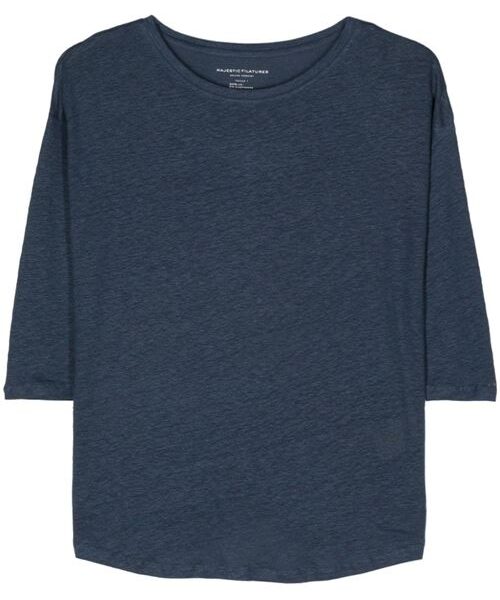 LINEN BOAT-NECK SWEATER