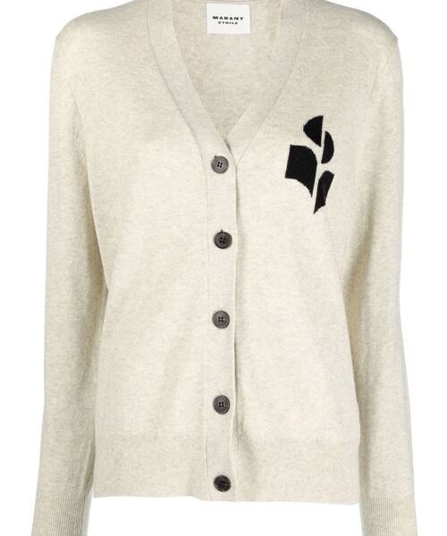 KARIN WOOL AND COTTON BLEND CARDIGAN