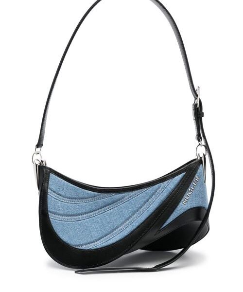 SPIRAL CURVE 01 DENIM SHOULDER BAG