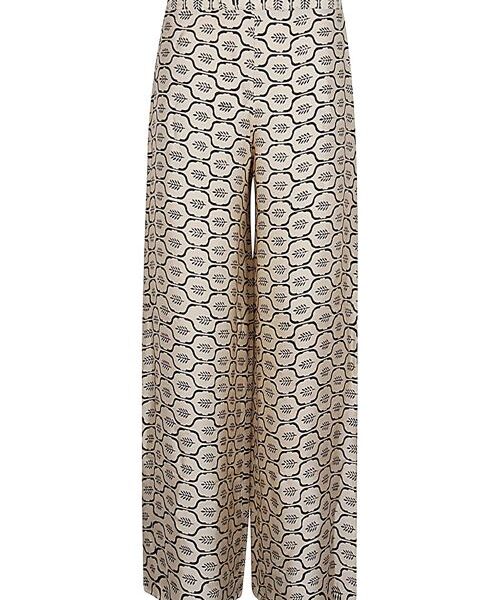 PRINTED SILK TROUSERS