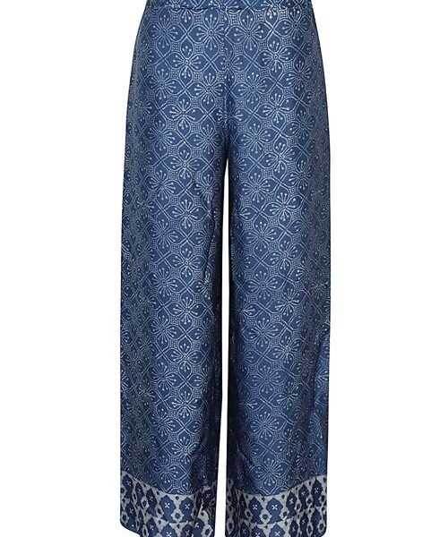 PRINTED SILK TROUSERS