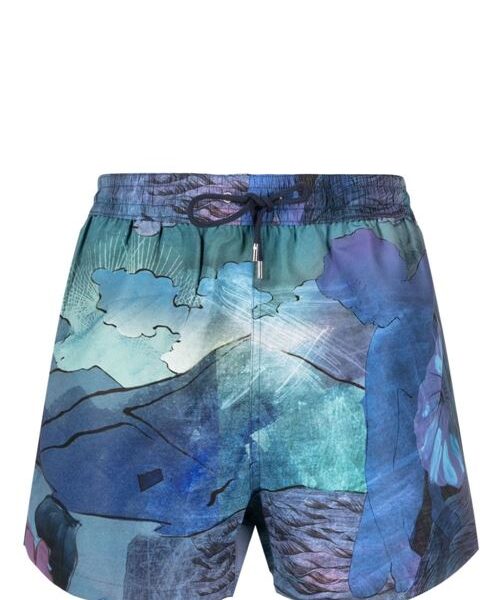 NARCISSUS PRINT SWIM SHORTS