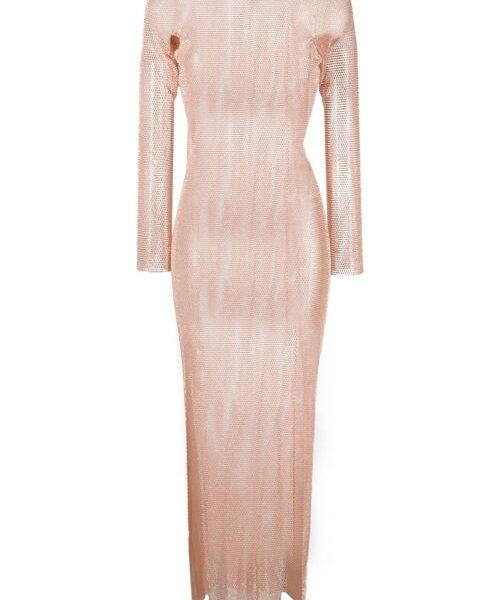 RHINESTONES EMBELLISHED LONG DRESS