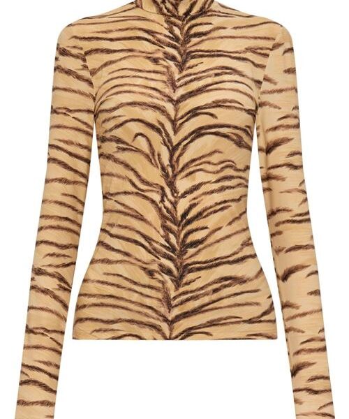 TIGER PRINT NYLON TOP