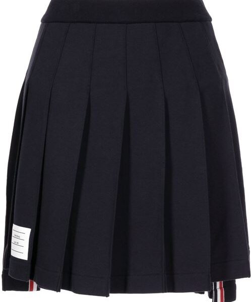 PLEATED COTTON MINI SKIRT