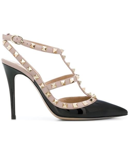 ROCKSTUD LEATHER PUMPS